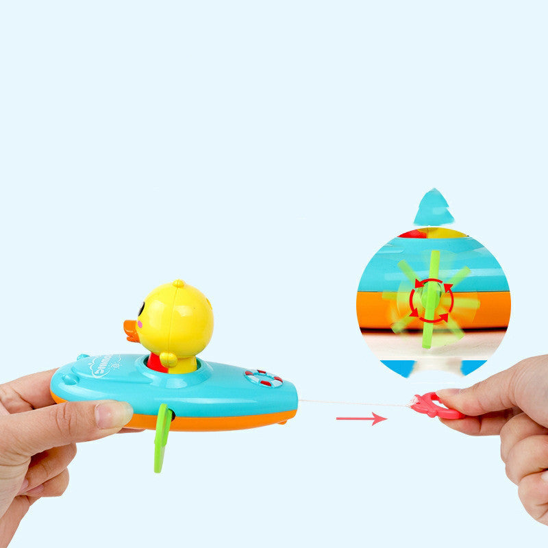 Duckling Rowing Bath Toy Set with Interactive Components