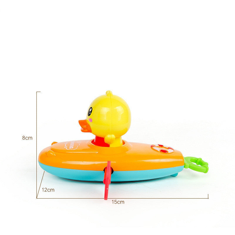 Duckling Rowing Bath Toy Set with Interactive Components