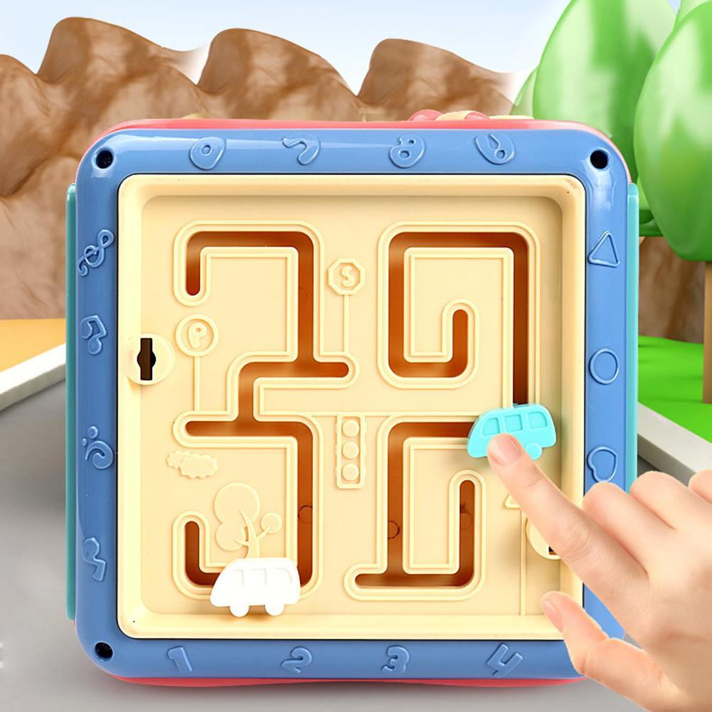Six-Sided Montessori Activity Cube for Kids