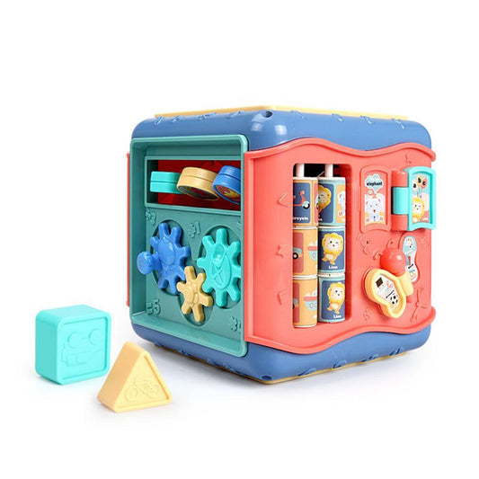 Six-Sided Montessori Activity Cube for Kids
