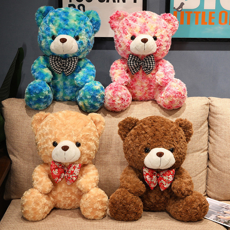 Plush Bear Doll with Bow Accessory