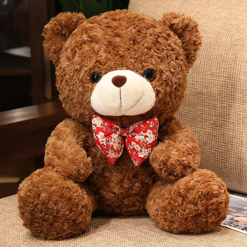 Plush Bear Doll with Bow Accessory