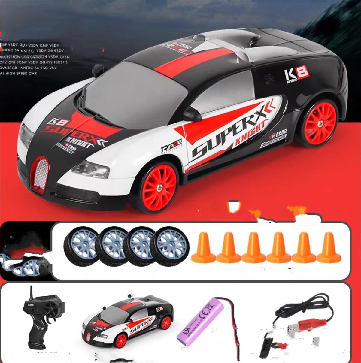2.4 GHz Remote Control Drift Car with Four-Wheel Drive