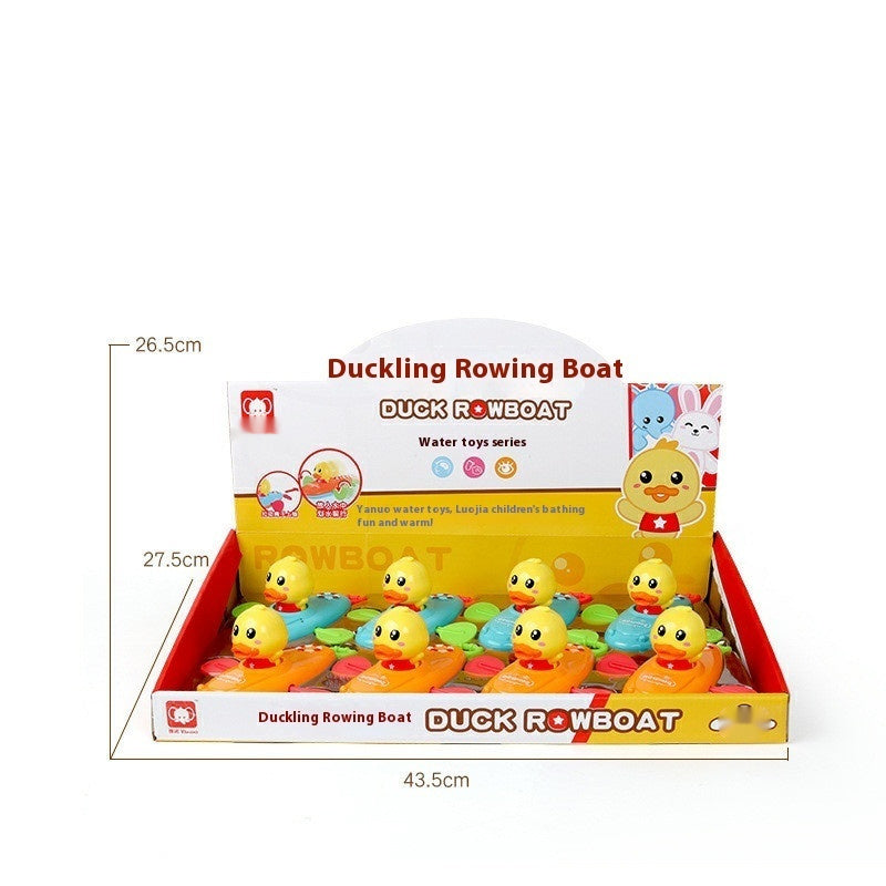 Duckling Rowing Bath Toy Set with Interactive Components