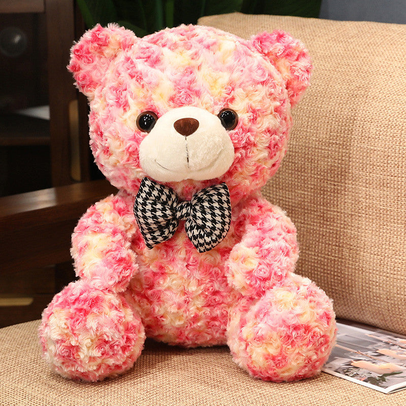 Plush Bear Doll with Bow Accessory