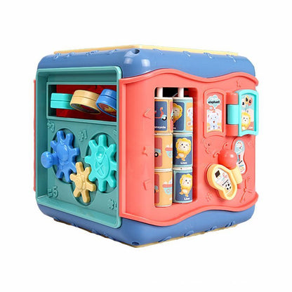 Six-Sided Montessori Activity Cube for Kids