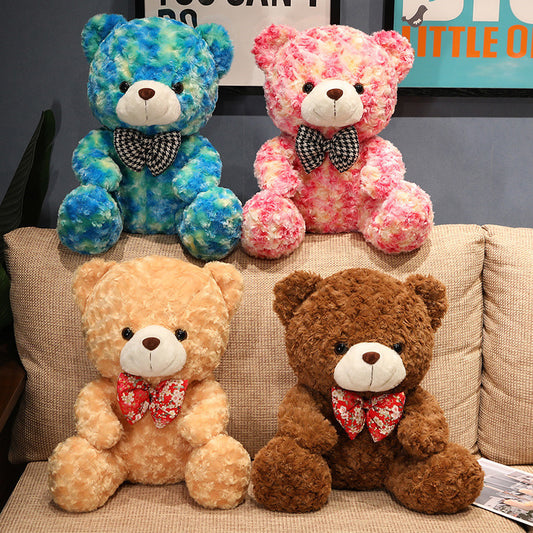 Plush Bear Doll with Bow Accessory